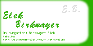 elek birkmayer business card